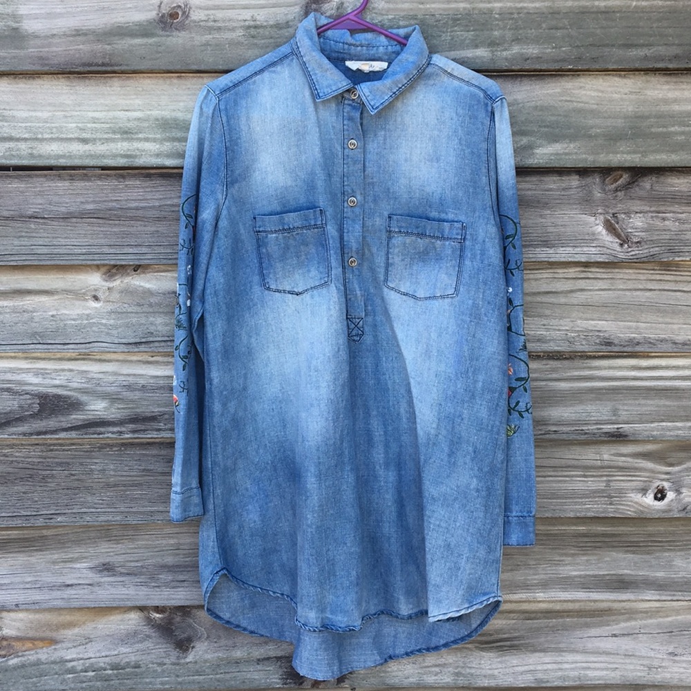 Soft denim tunic